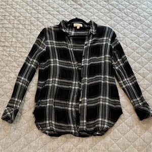 Cloth & Stone Monochrome Plaid Shirt